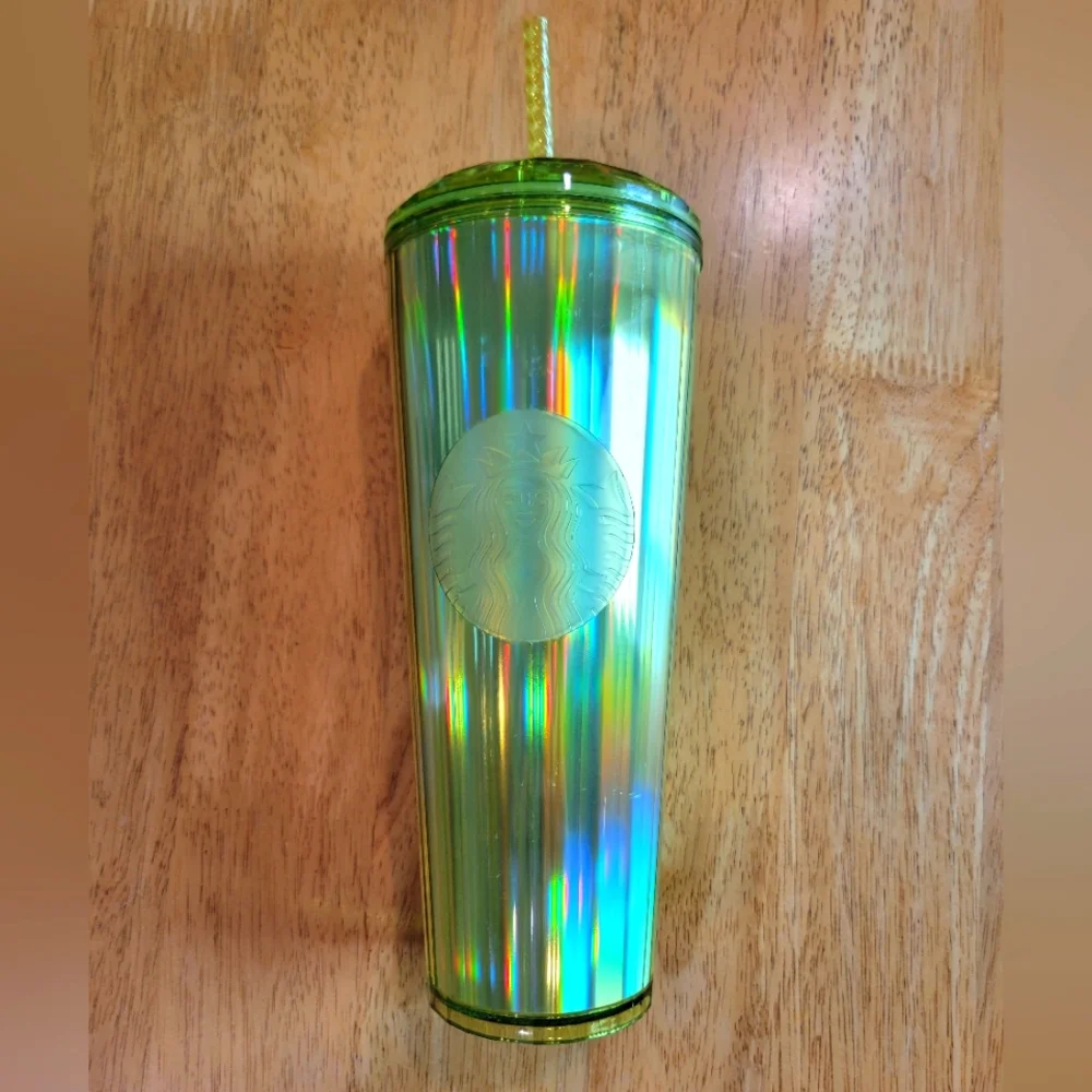 NWT Starbucks lime green kaleidoscope dome lid venti tumbler